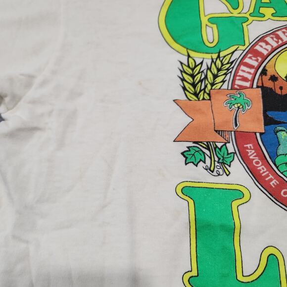 VTG 80s Growlin' Gator Lager Beer Promo Mens L Large FOTL Single Stitch Shirt - Picture 11 of 14